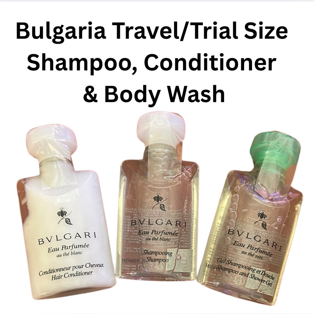 Bvlgari Eau Parfumée Shampoo, Bodywash and Conditioner Travel Set